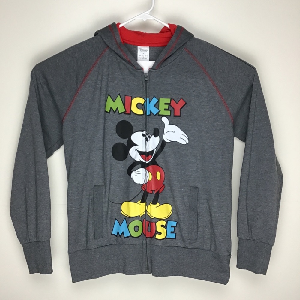 Disney Store Mickey Mouse womens full zip sweatshirt hoodie XL